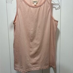 Pact Womens Top Size Medium  Pink High Neck Tank Sleeveless Organic Cotton